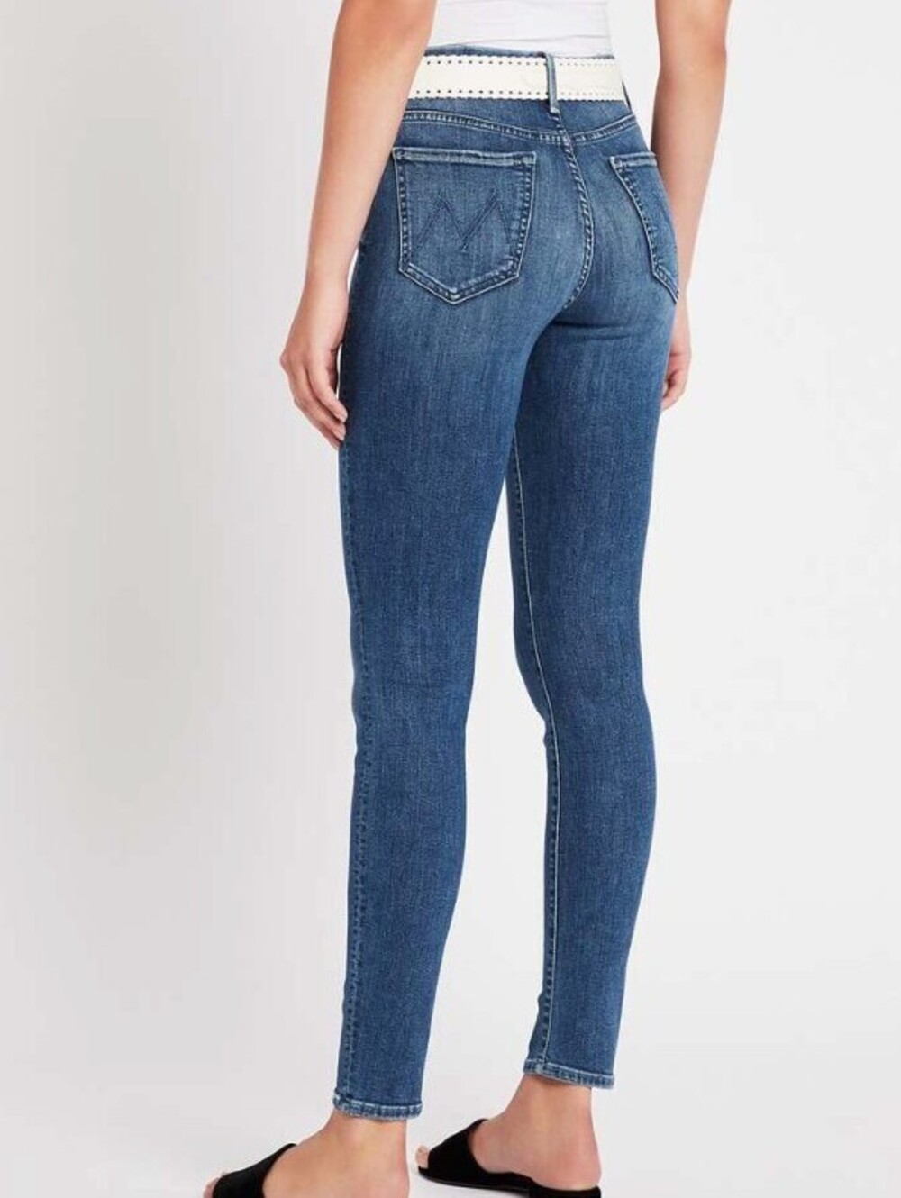 MOTHER Mid-Rise Medium Wash "Groovin" The Looker Skinny Jeans - Size - 26 - Picture 2 of 11